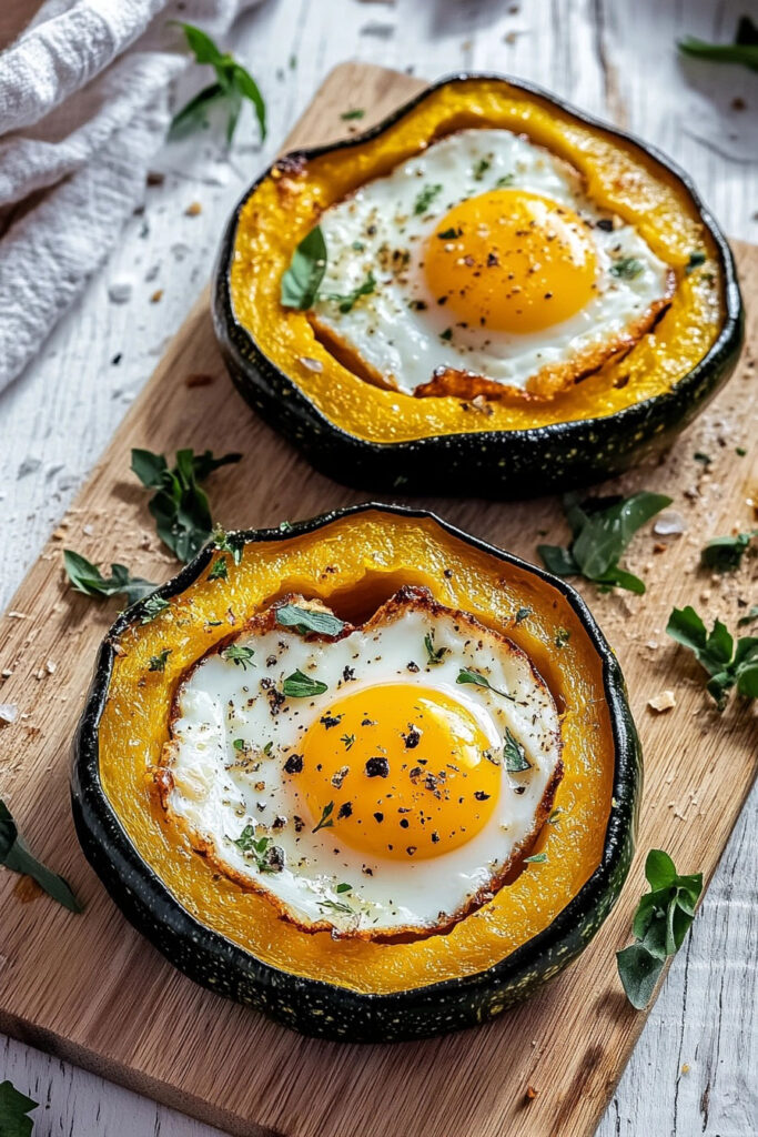 Making Acorn Squash Egg-in-a-Hole