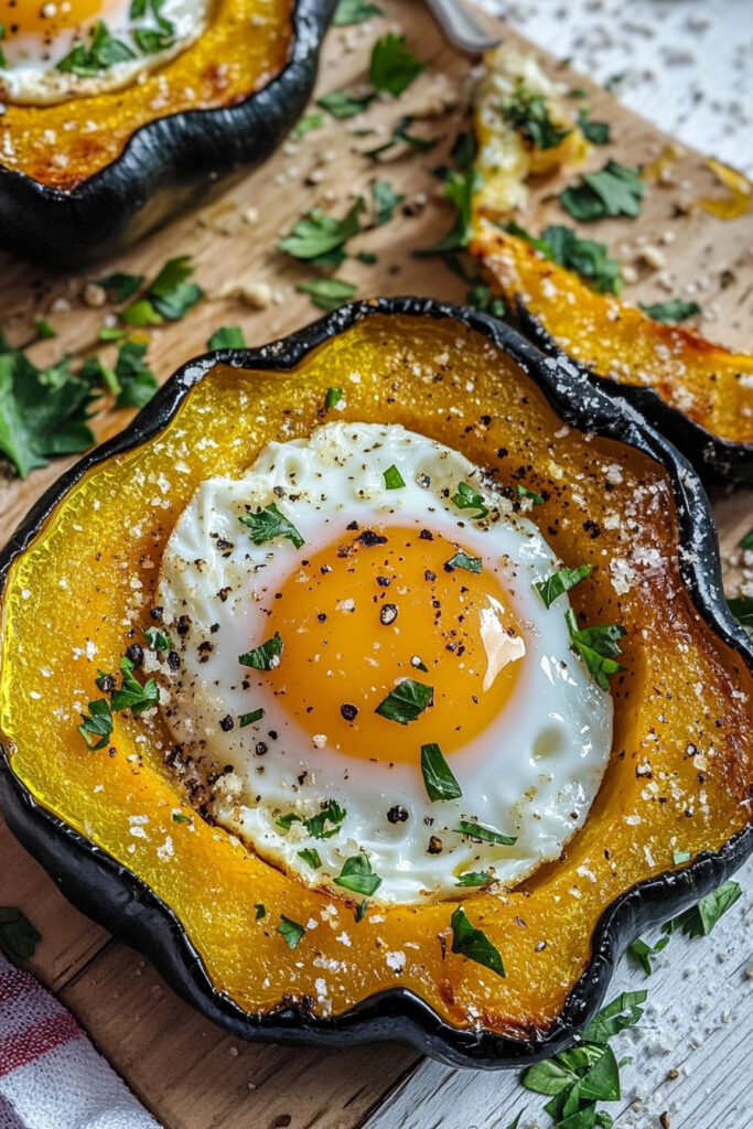 Serving Acorn Squash Egg-in-a-Hole