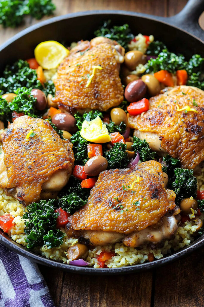 Cooking One Skillet Greek Chicken