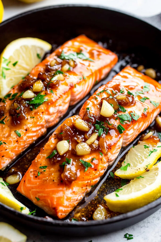 Garnish Paleo Honey Garlic Salmon