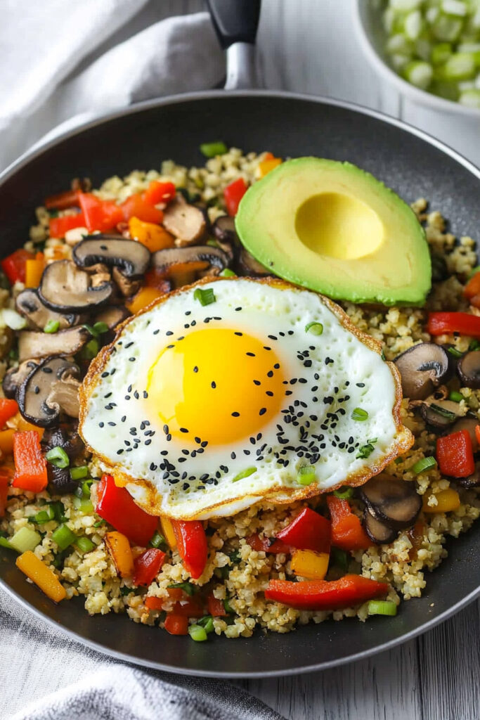 How to Breakfast Fried Cauliflower Rice