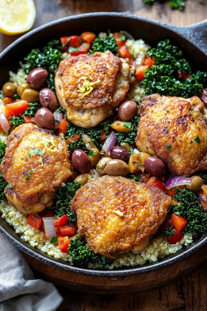 How to Make One Skillet Greek Chicken