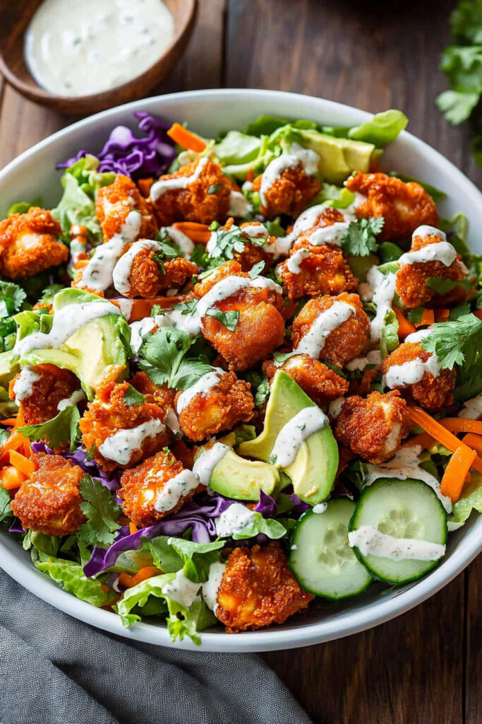 Instructions Crispy Buffalo Chicken Salad