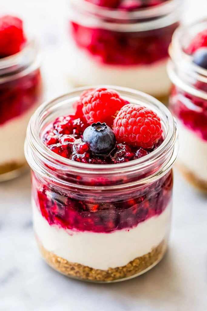 Instructions No Bake Cheesecake Jars