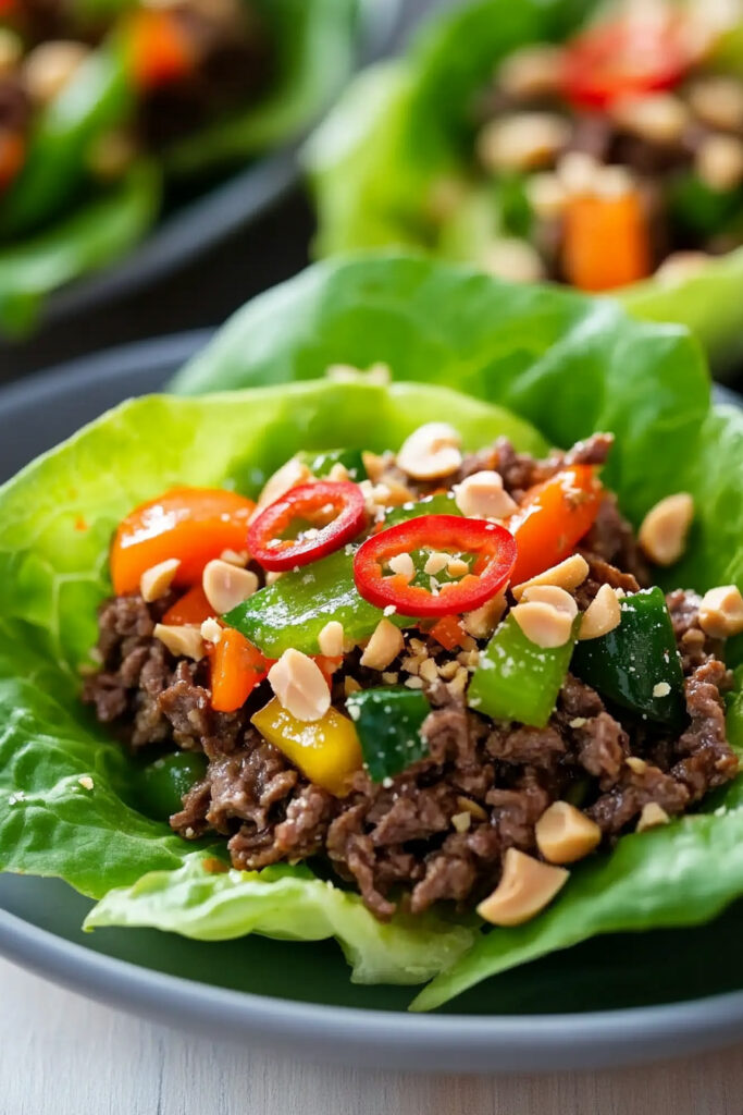 Instructions Thai Beef Lettuce Cups