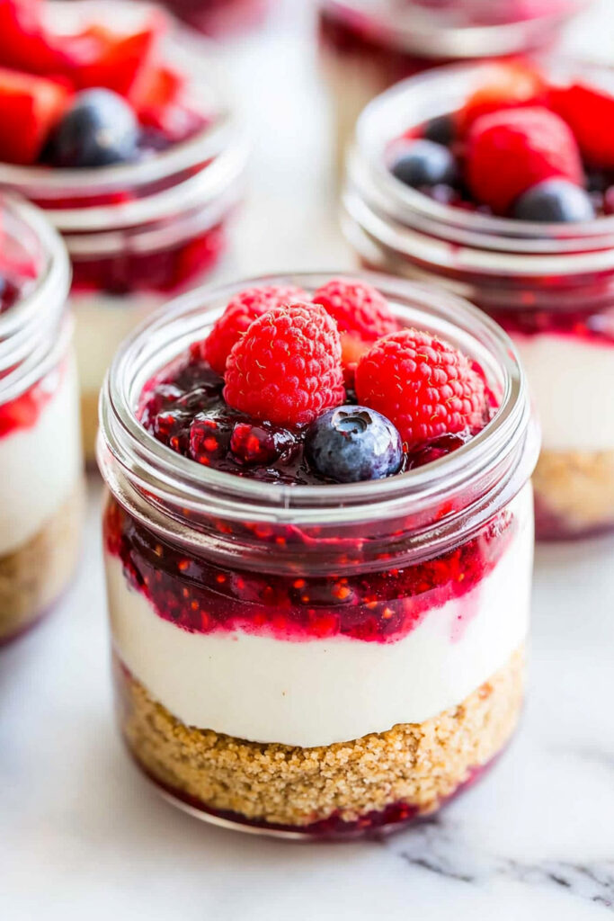 No Bake Cheesecake Jars