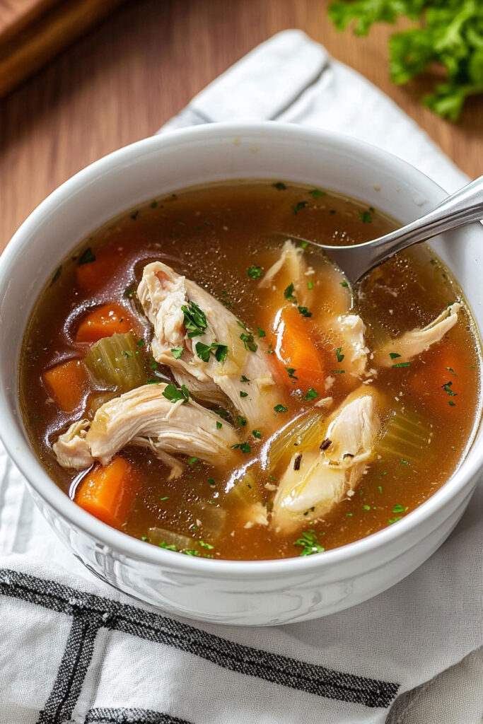 Paleo Slow Cooker Whole Chicken Soup