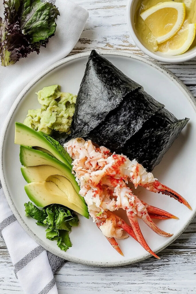 Preparation Crab & Avocado Temaki