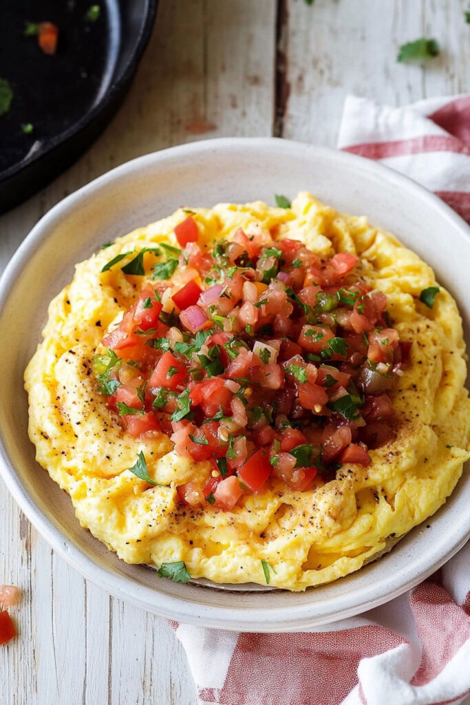 Preparing Your Scrambled Eggs with Lazy Salsa