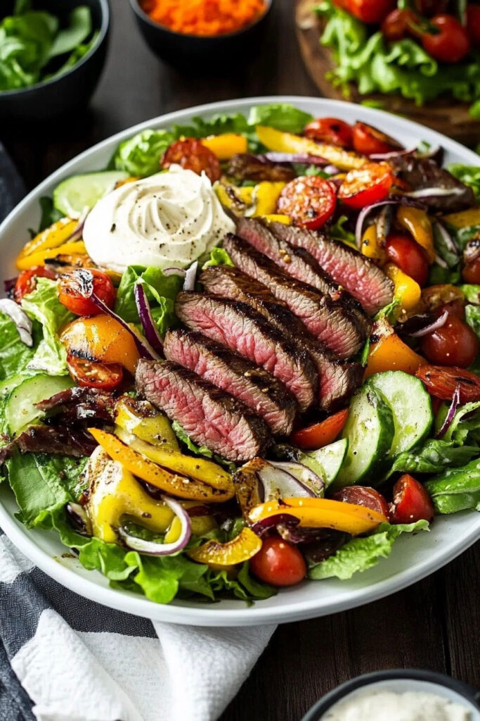 Preparing the Perfect Fajita Salad with Steak