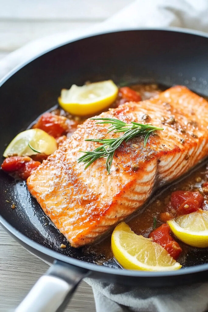 Preparing the Sauce and Salmon