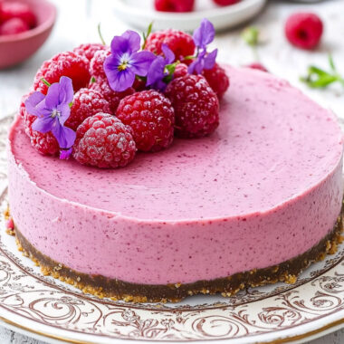 Raspberry Raw Vegan Cheesecake