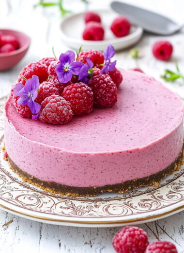 Raspberry Raw Vegan Cheesecake