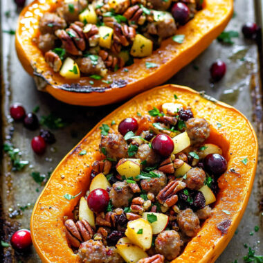 Sausage Stuffed Butternut Squash Recipe