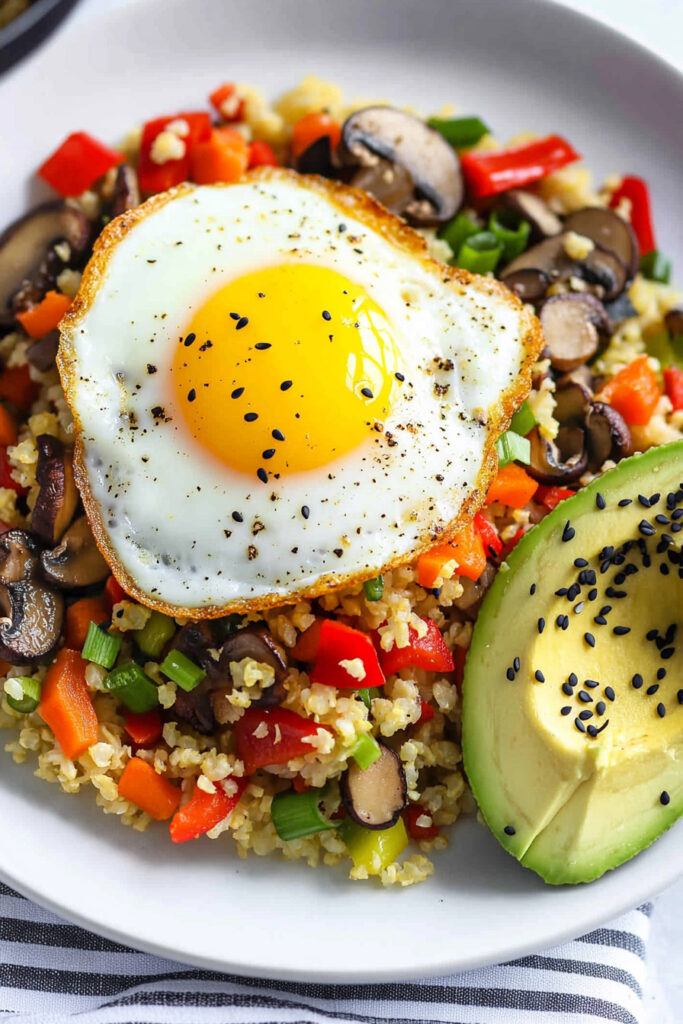 Serve Breakfast Fried Cauliflower Rice