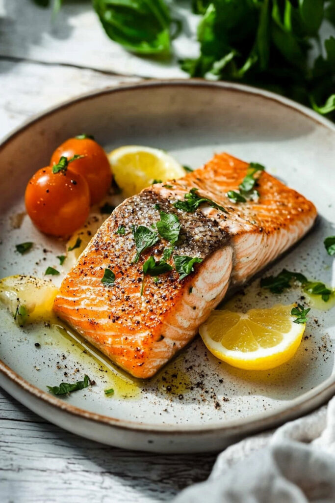 Serve the Pan-Seared Salmon