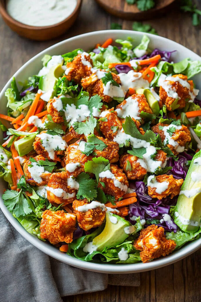 Serve Crispy Buffalo Chicken Salad