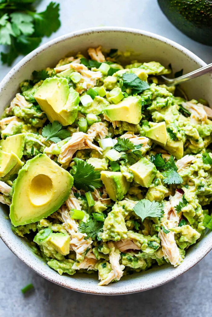 Serving Guacamole Chicken Salad