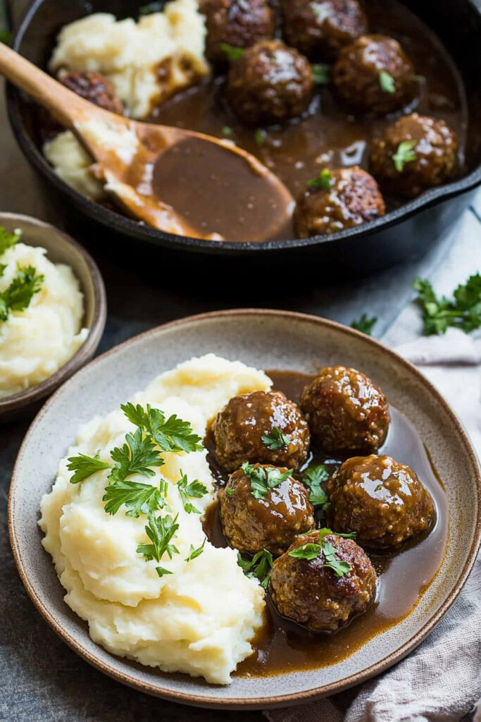 Serving Ideas Salisbury Steak Meatballs