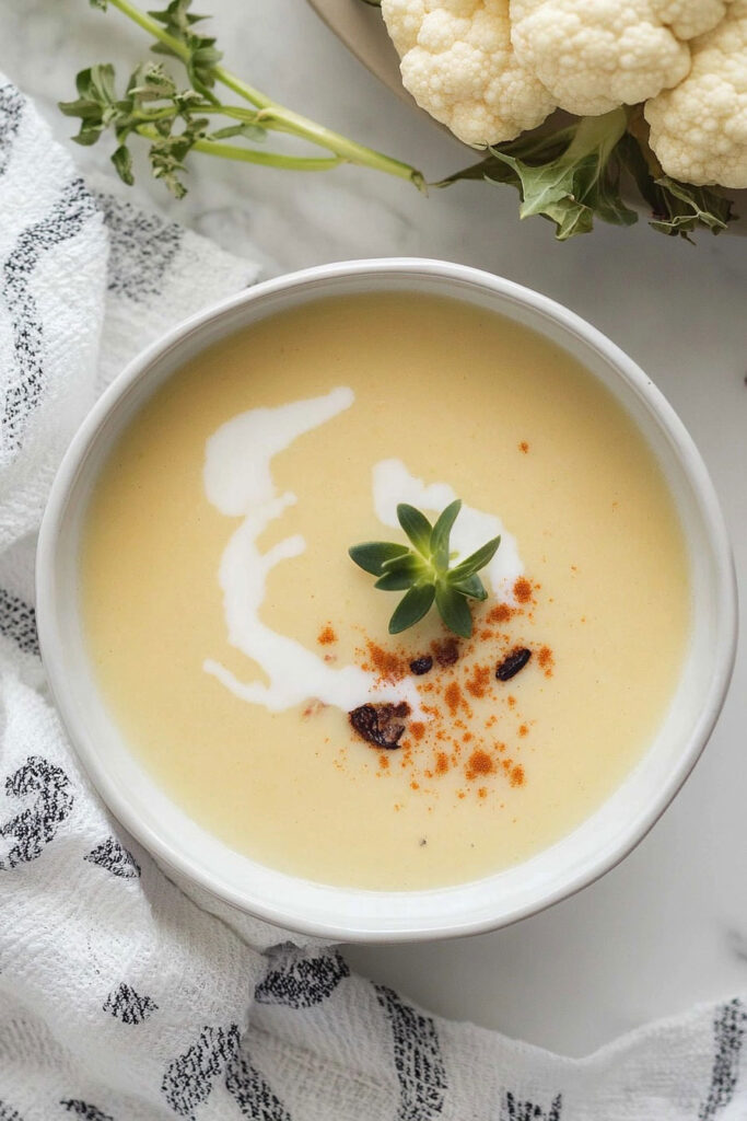 Serving Suggestions Creamy Coconut Cauliflower Soup