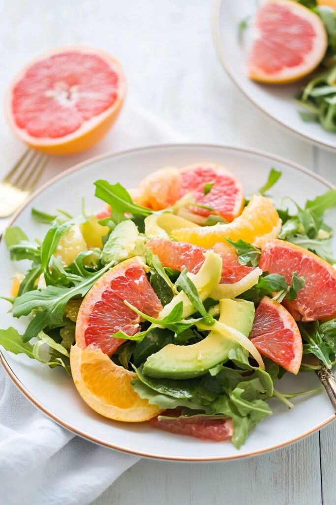 Serving Your Paleo Grapefruit and Avocado Winter Salad