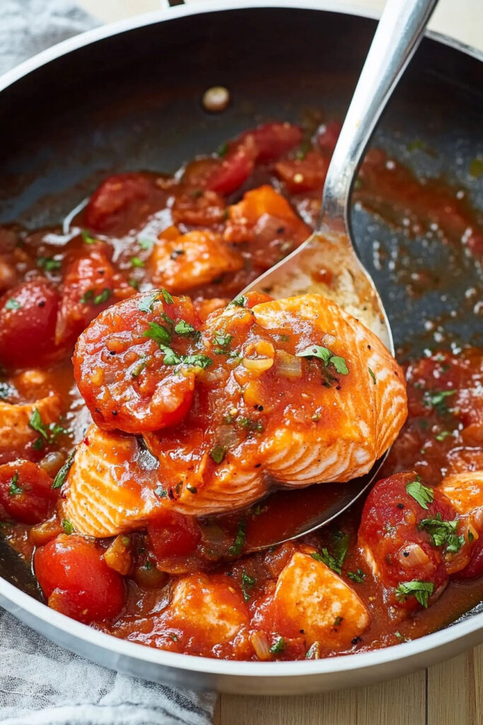 Serving the Saucy Skillet Salmon