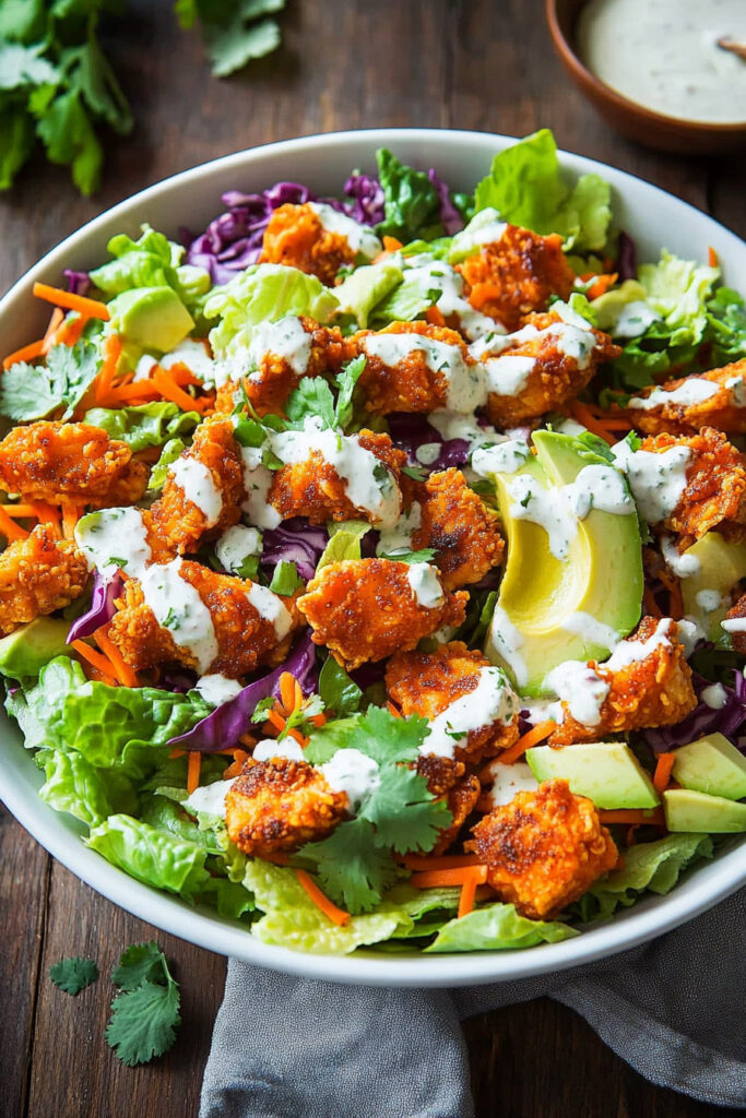 Storing the Crispy Buffalo Chicken Salad