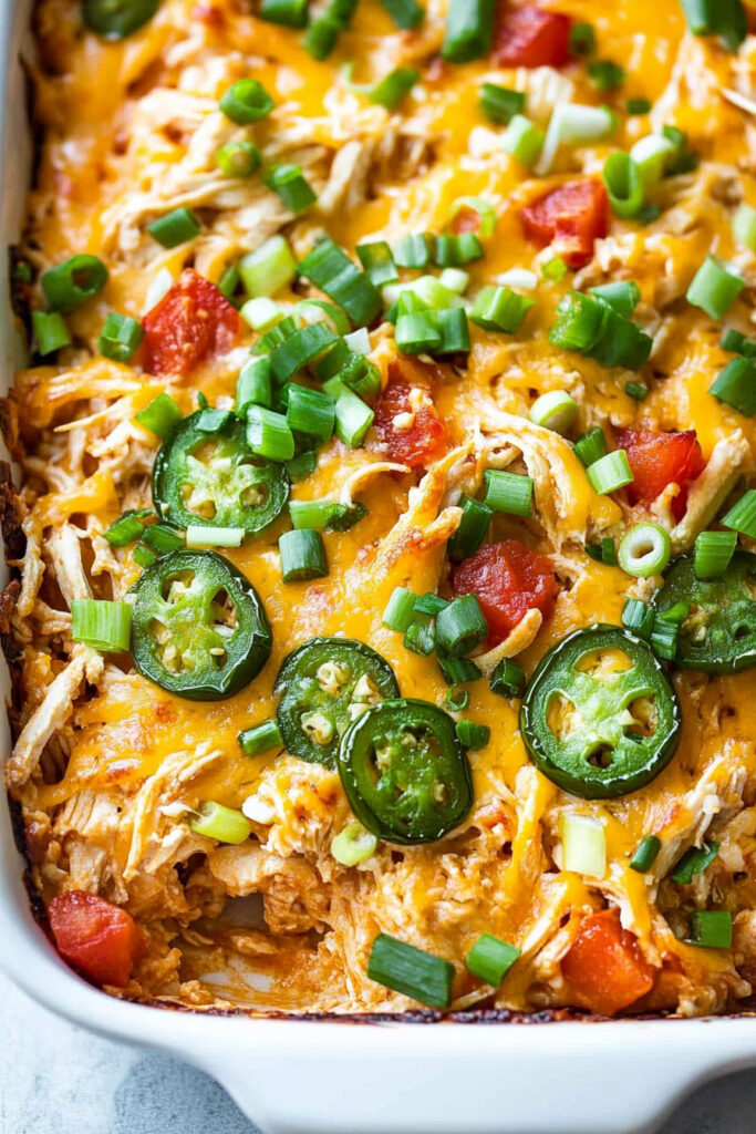 How to Make Jalapeño Buffalo Chicken Casserole