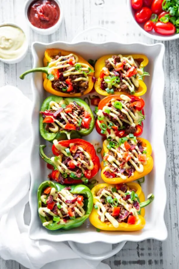 Bacon Cheeseburger Stuffed Peppers