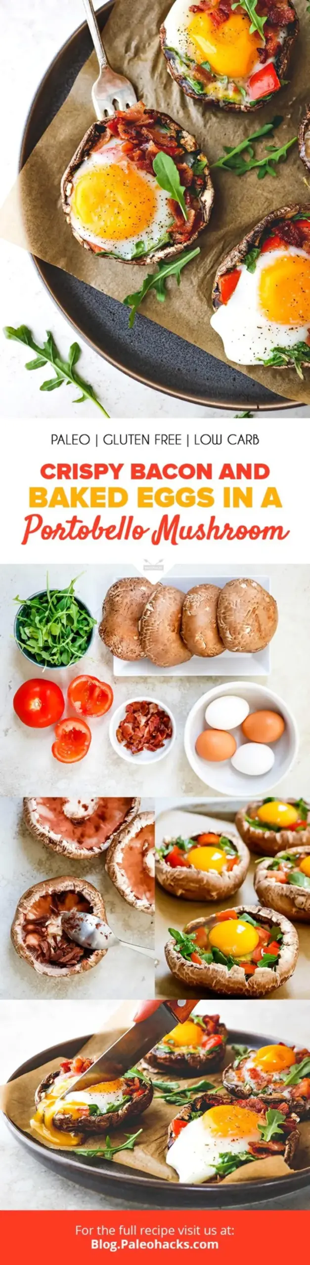 Bacon and Eggs Portobello Mushroom