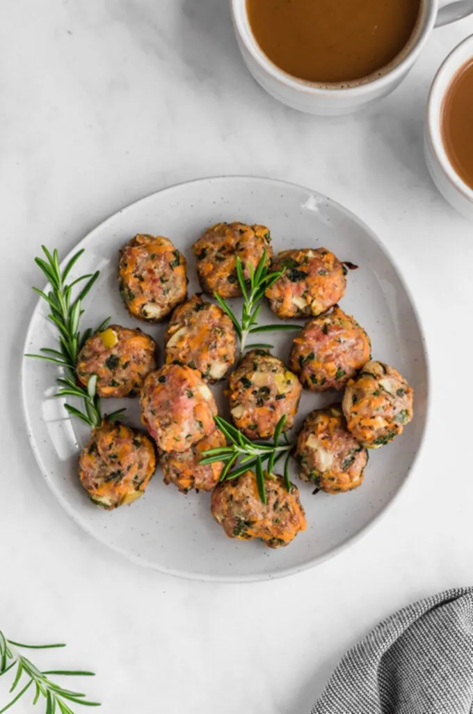 Breakfast Sausage Chicken Poppers