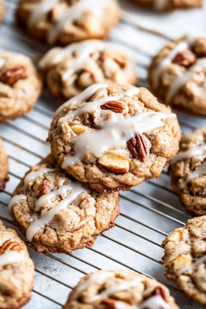 Chewy Cinnamon Apple Pecan Cookies
