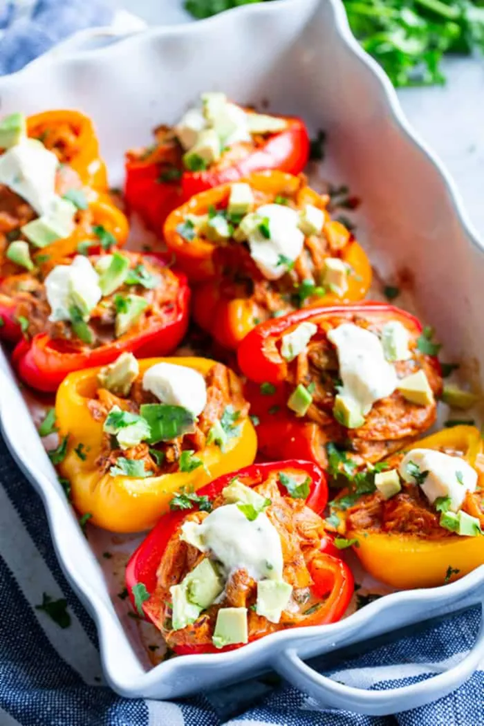 Chicken Enchilada Stuffed Peppers