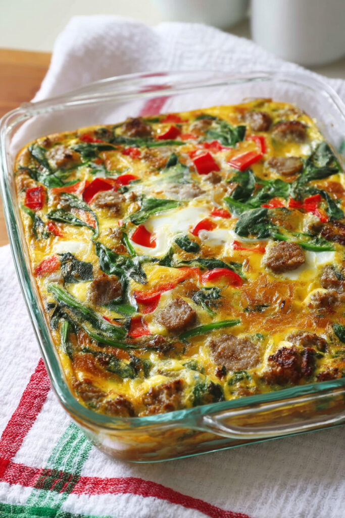 Customization Sausage and Egg Whole30 Breakfast Casserole