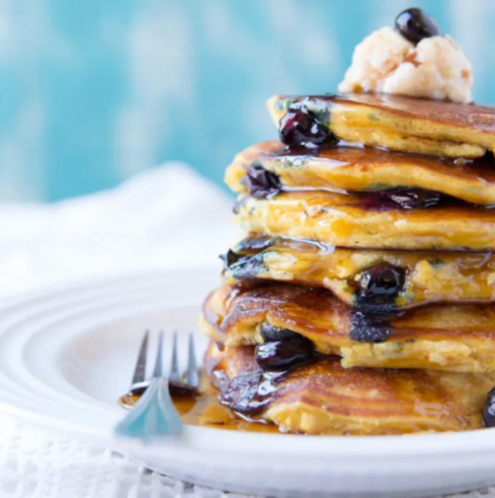 Fluffy Blueberry Paleo Pancakes