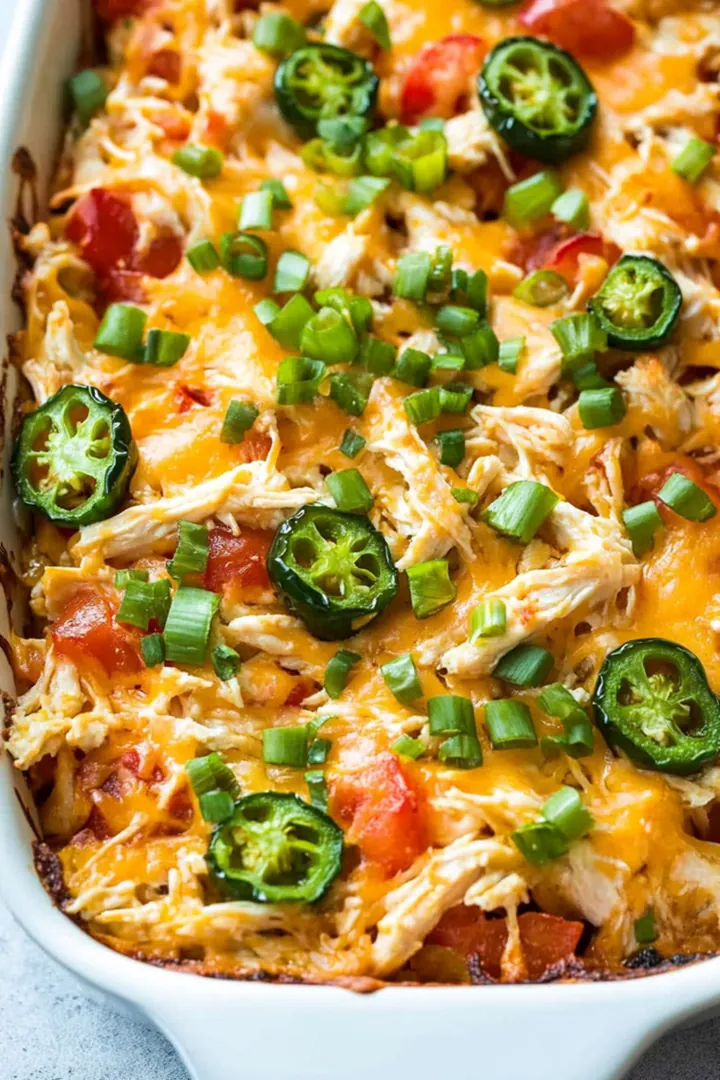 Jalapeno Buffalo Chicken Casserole
