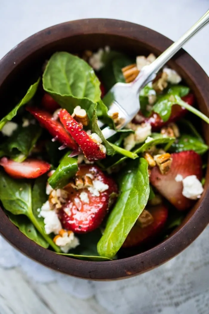 Keto Strawberry Spinach Salad