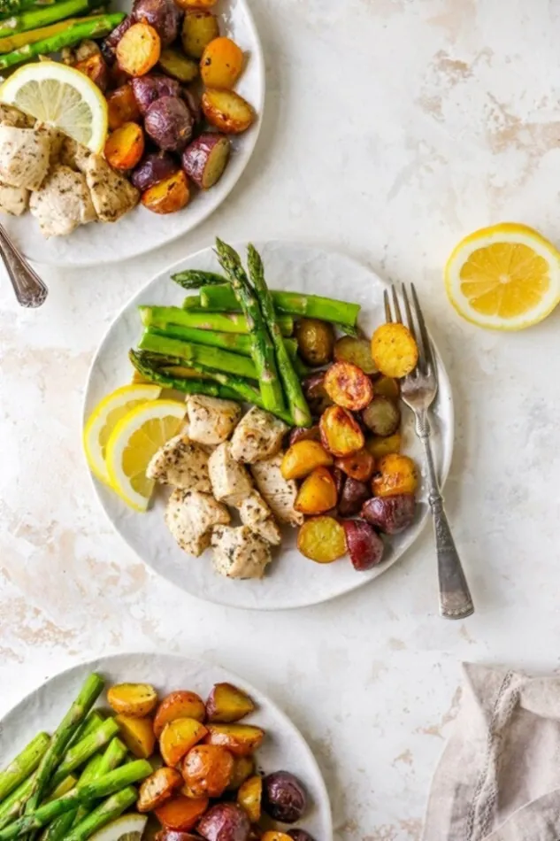 Lemon Garlic Chicken Sheet Pan Meal