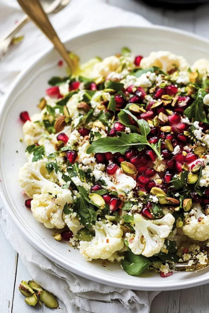 Ottolenghi’s Cauliflower Pomegranate and Pistachio Salad