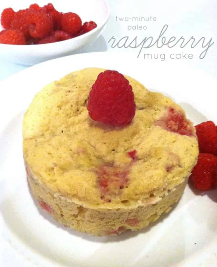 Paleo Raspberry Mug Cake