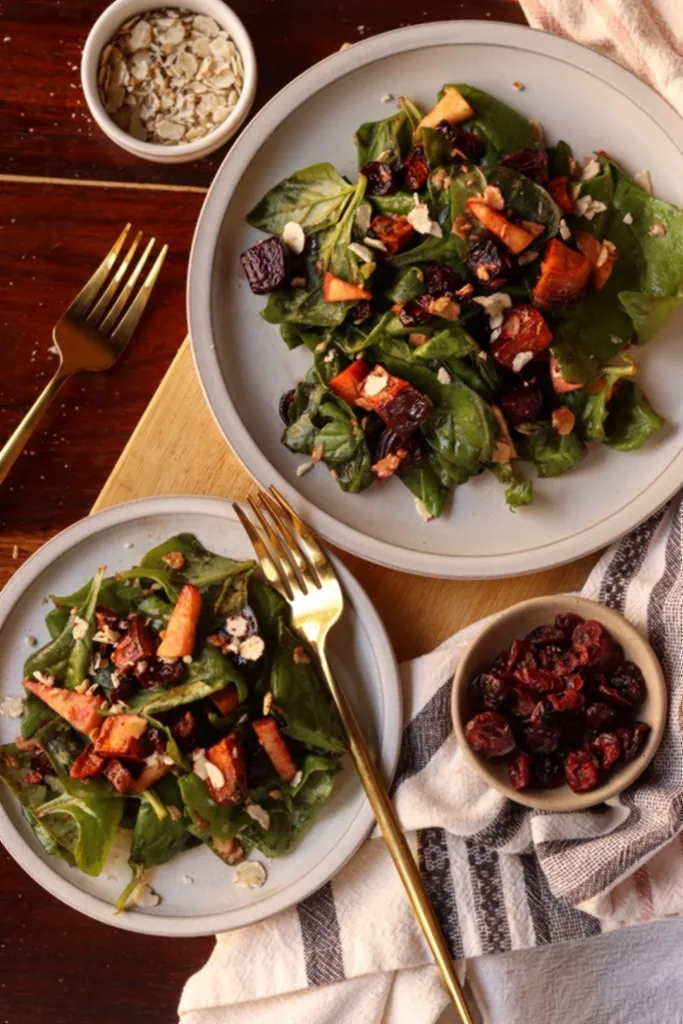 Roasted Root Spinach Salad