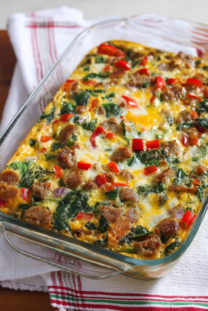 Sausage and Egg Whole30 Breakfast Casserole Ingredients