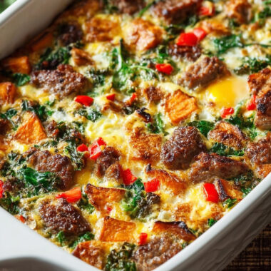 Sweet Potato Sausage Breakfast Casserole