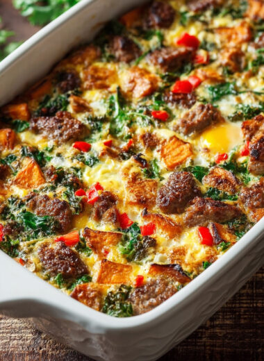 Sweet Potato Sausage Breakfast Casserole