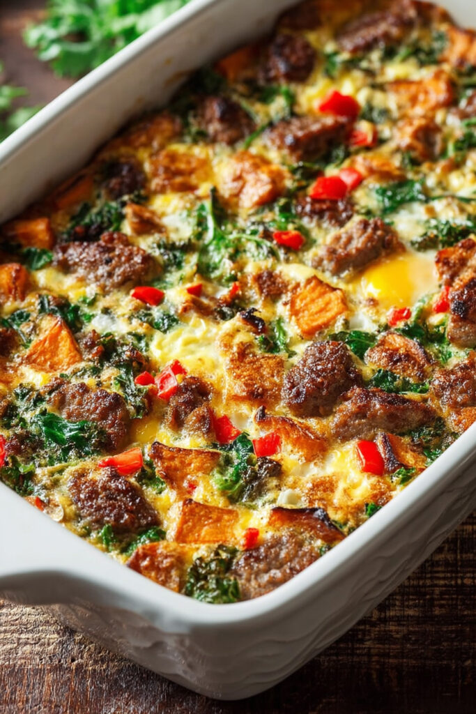 Sweet Potato Sausage Breakfast Casserole
