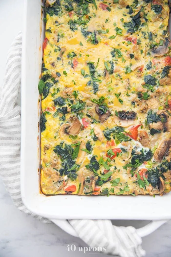 Whole30 Breakfast Bake with Sausage and Eggs